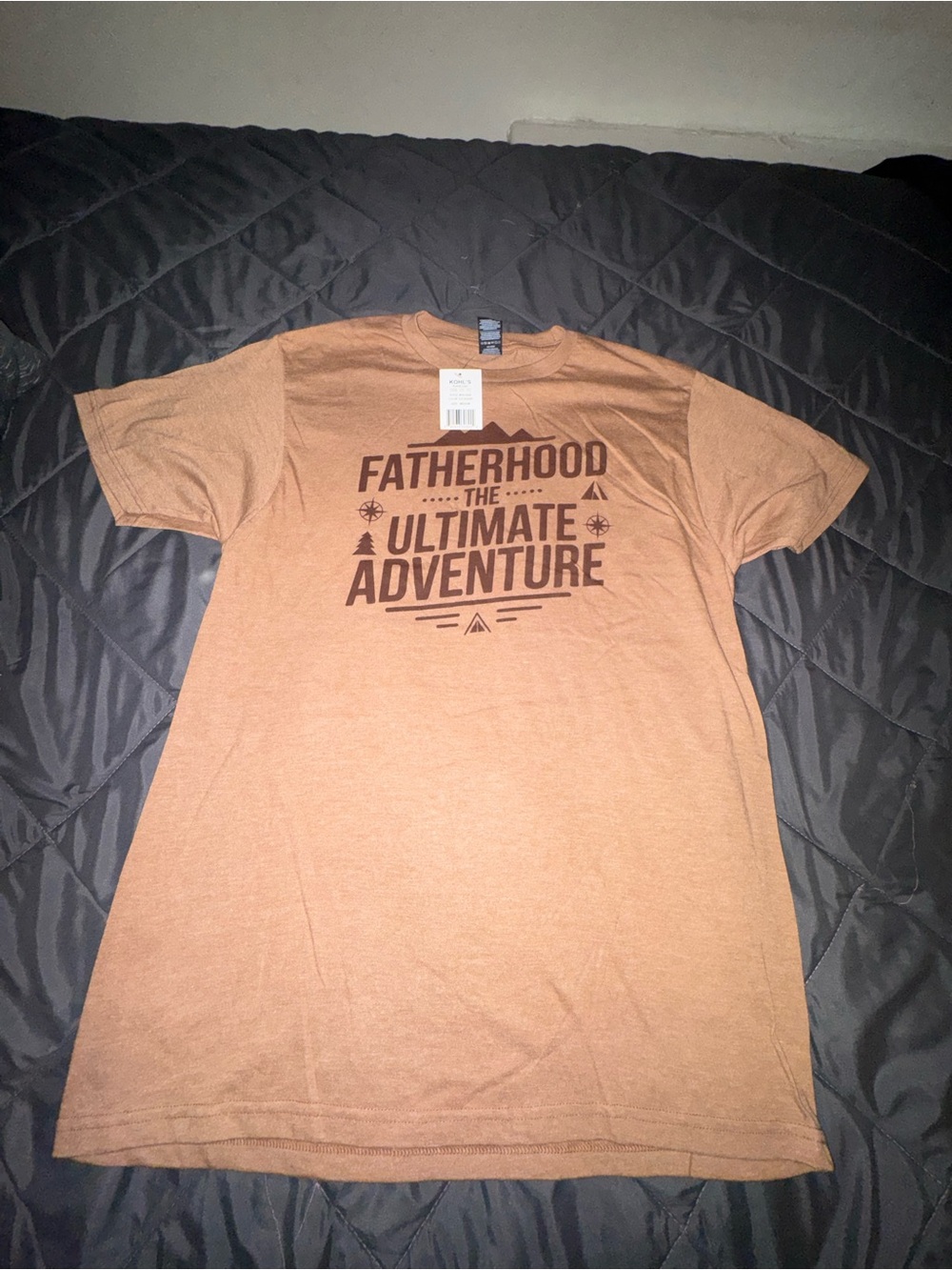 Kohl's Brown 'Fatherhood The Ultimate Adventure' Graphic Short Sleeve Tee